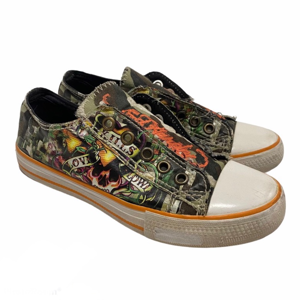 Ed Hardy Camo Canvas Shoes